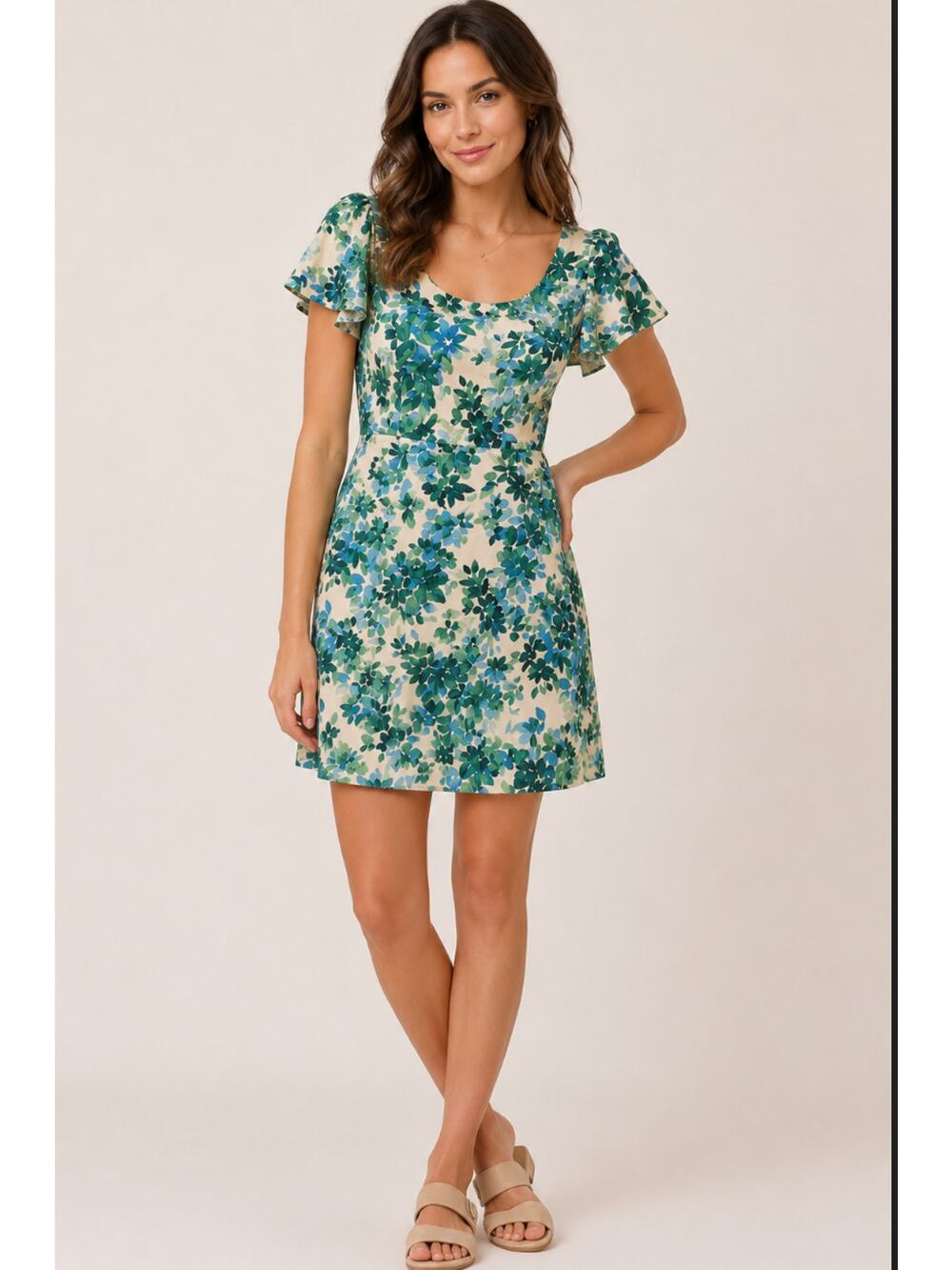 Suite 7 Petite  Cottagecore Women's Floral Farm Ruffled Midi Dress